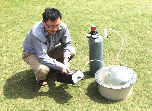 Emission collection from passive surfaces can be conducted using a Flux chamber